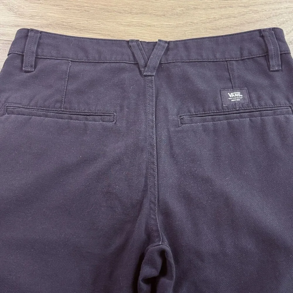 Vans Pants Men 28x30 Authentic Chino Relaxed Taper Fit Black Skater Grunge